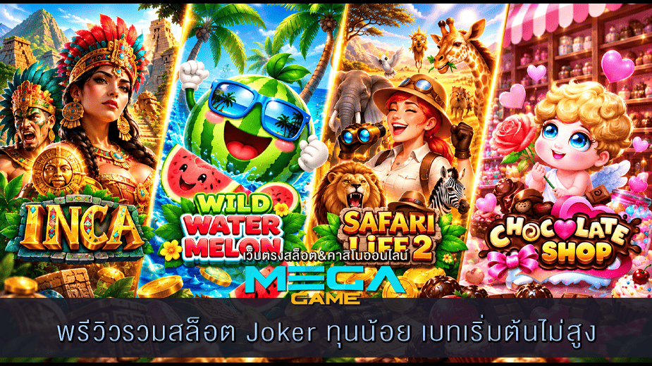 พรีวิวรวมสล็อต Joker ทุนน้อย เบทเริ่มต้นไม่สูง